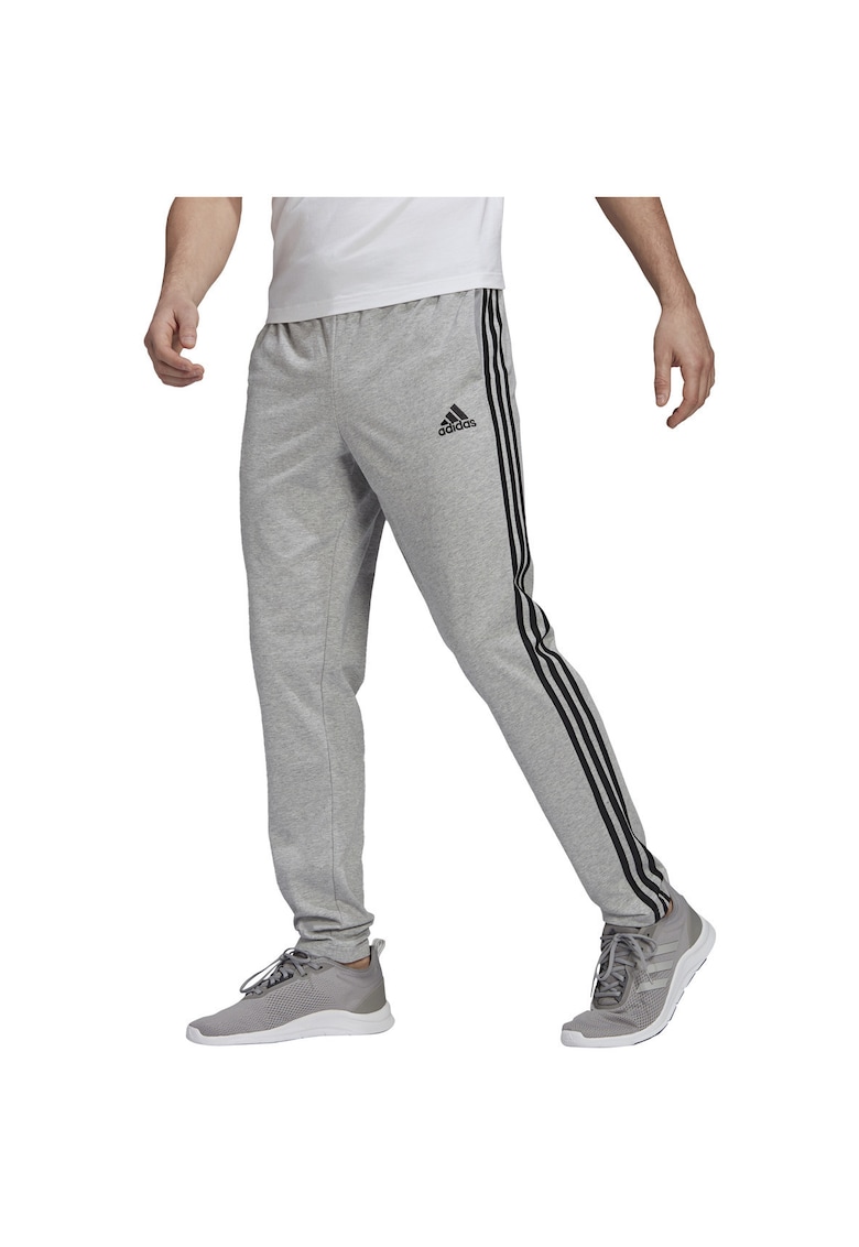 Pantaloni Essentials Single Jersey Tapered Open Hem 3-Stripes