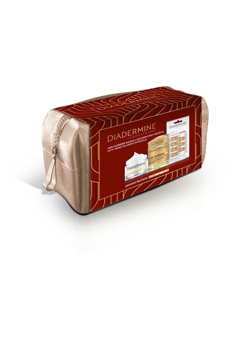 Age Supreme cremă de zi antirid și capsule - pachet cadou în geantă cosmetică