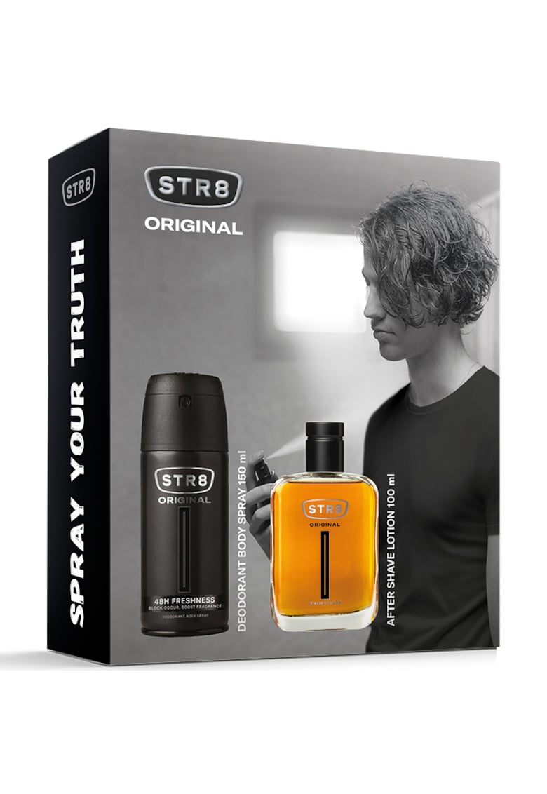 Set cadou Original - Barbati: Lotiune dupa barbierit - 100 ml + Deodorant spray pentru corp - 150 ml