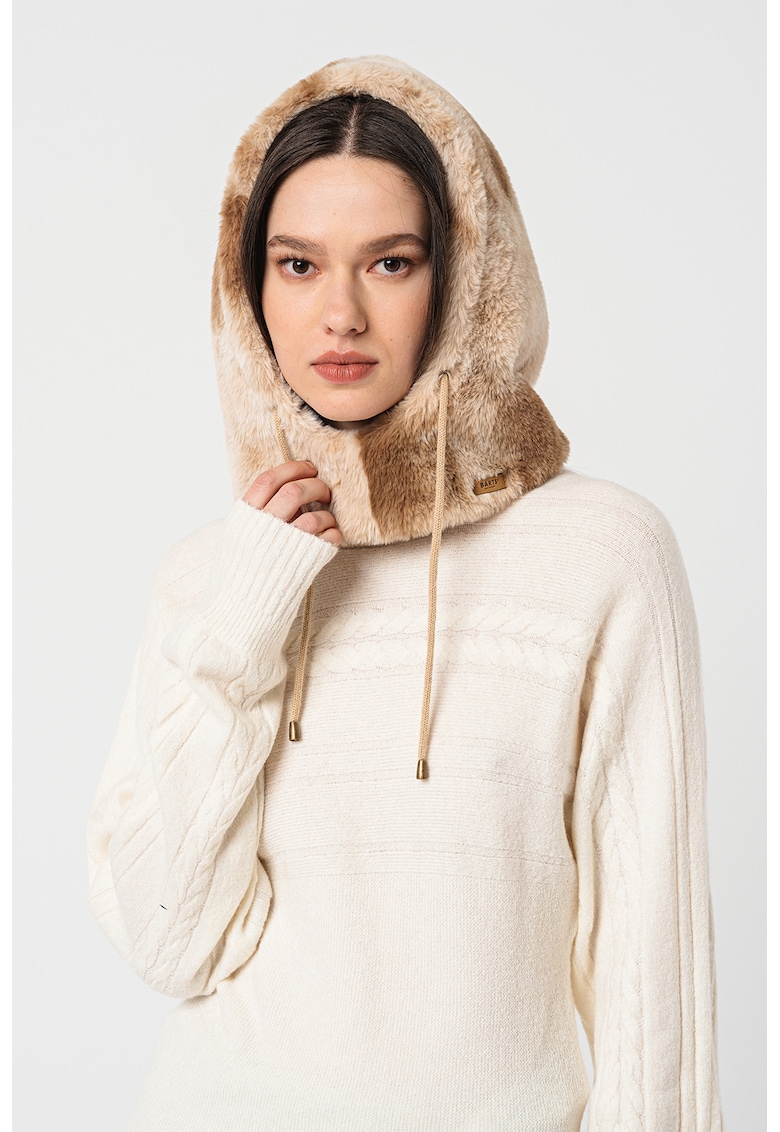 Cagula de blana sintetica cu snururi Eliess