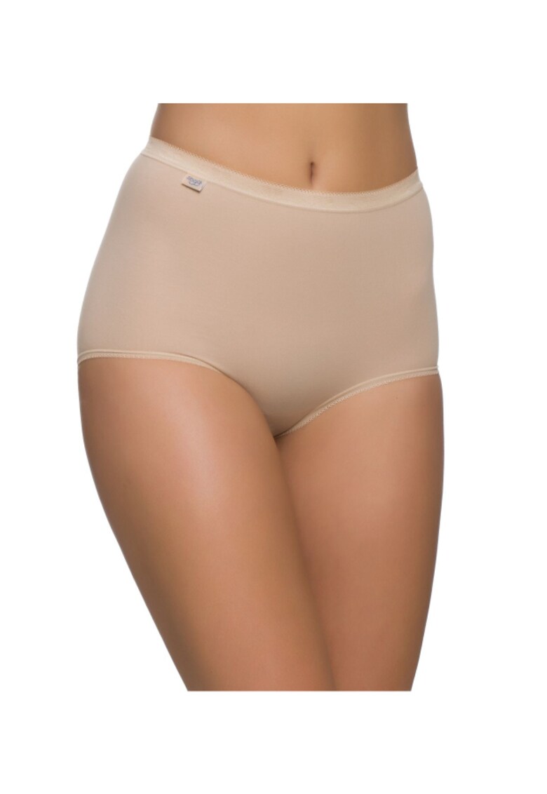 Set 2 perechi chiloti dama - Pan-132 - Bumbac/Lycra - Crem -