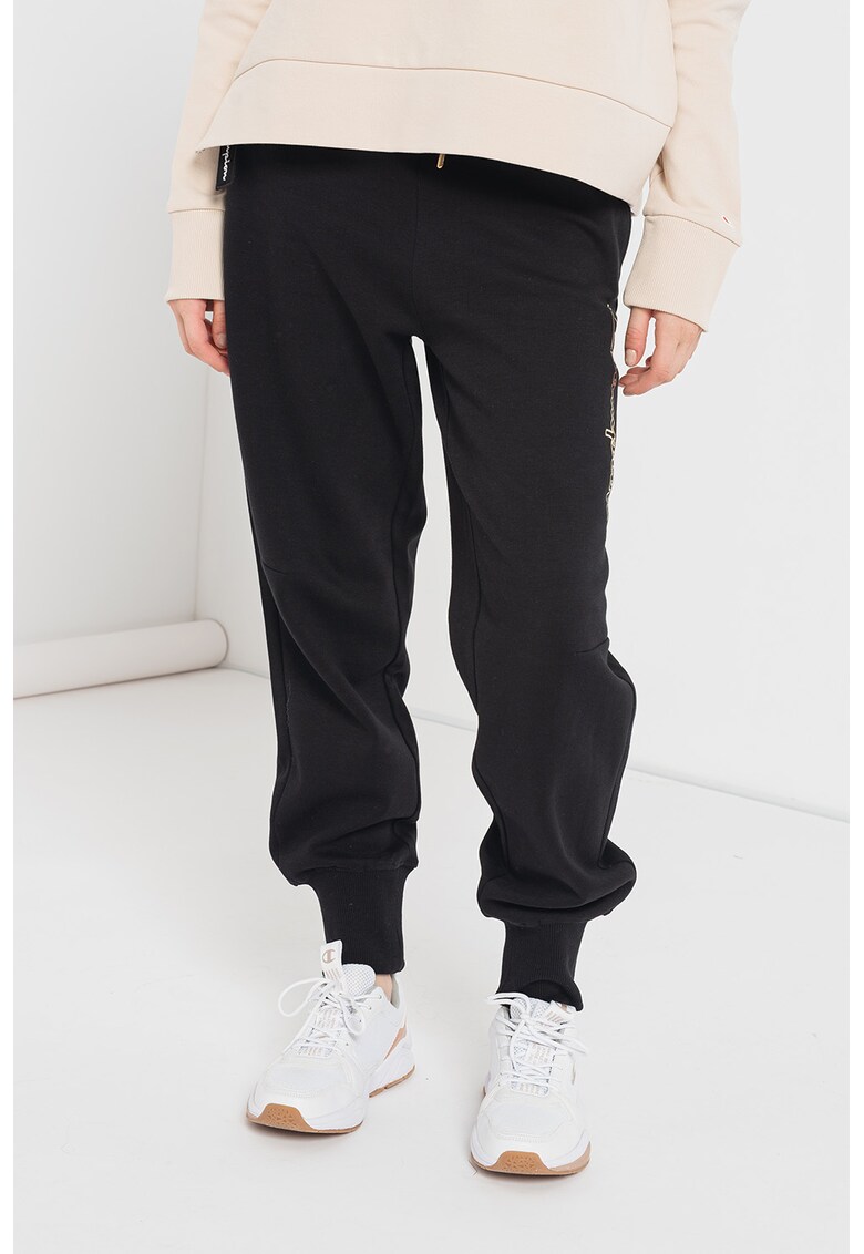 Pantaloni sport cu imprimeu logo Golden Lady
