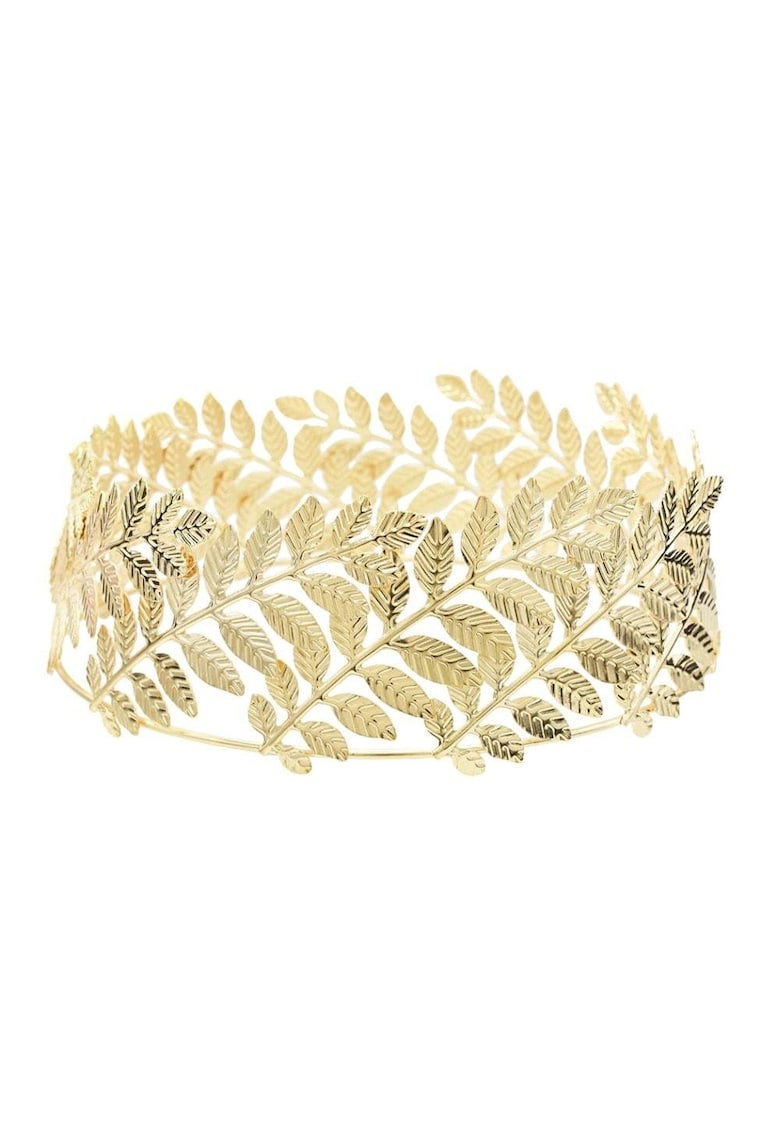 Coronita aurie - circulara - stil grecesc - cu frunzulite - Ancher C21 -