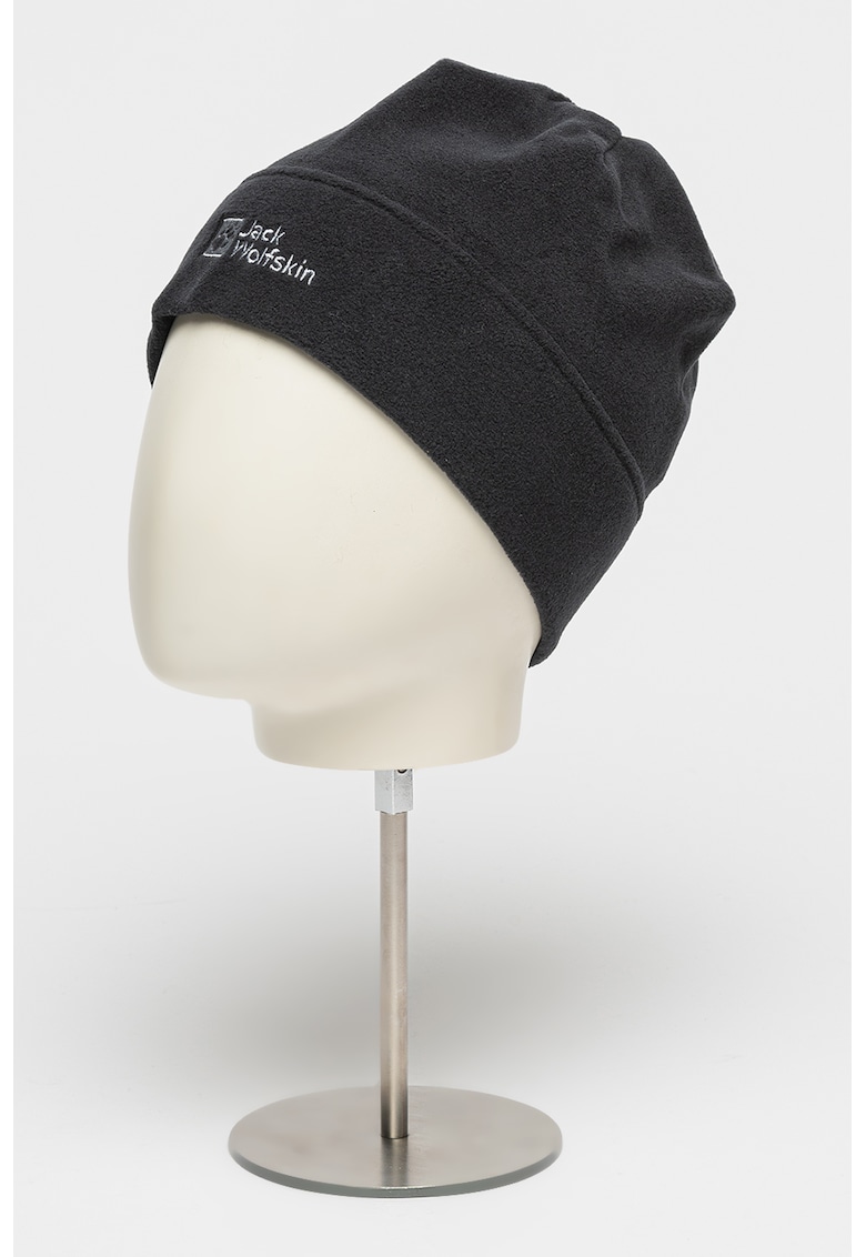 Caciula unisex din material fleece cu detaliu cu broderie logo Real Stuff