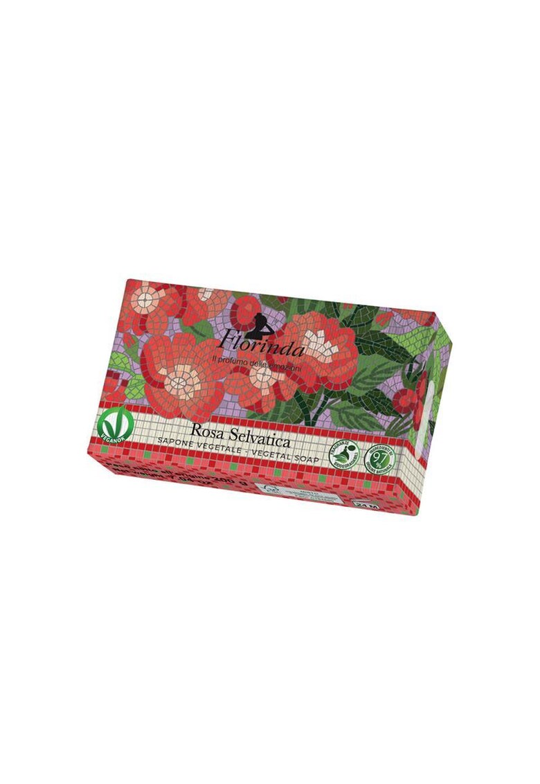 Sapun vegetal Florinda cu parfum de Trandafir Salbatic - 100 g