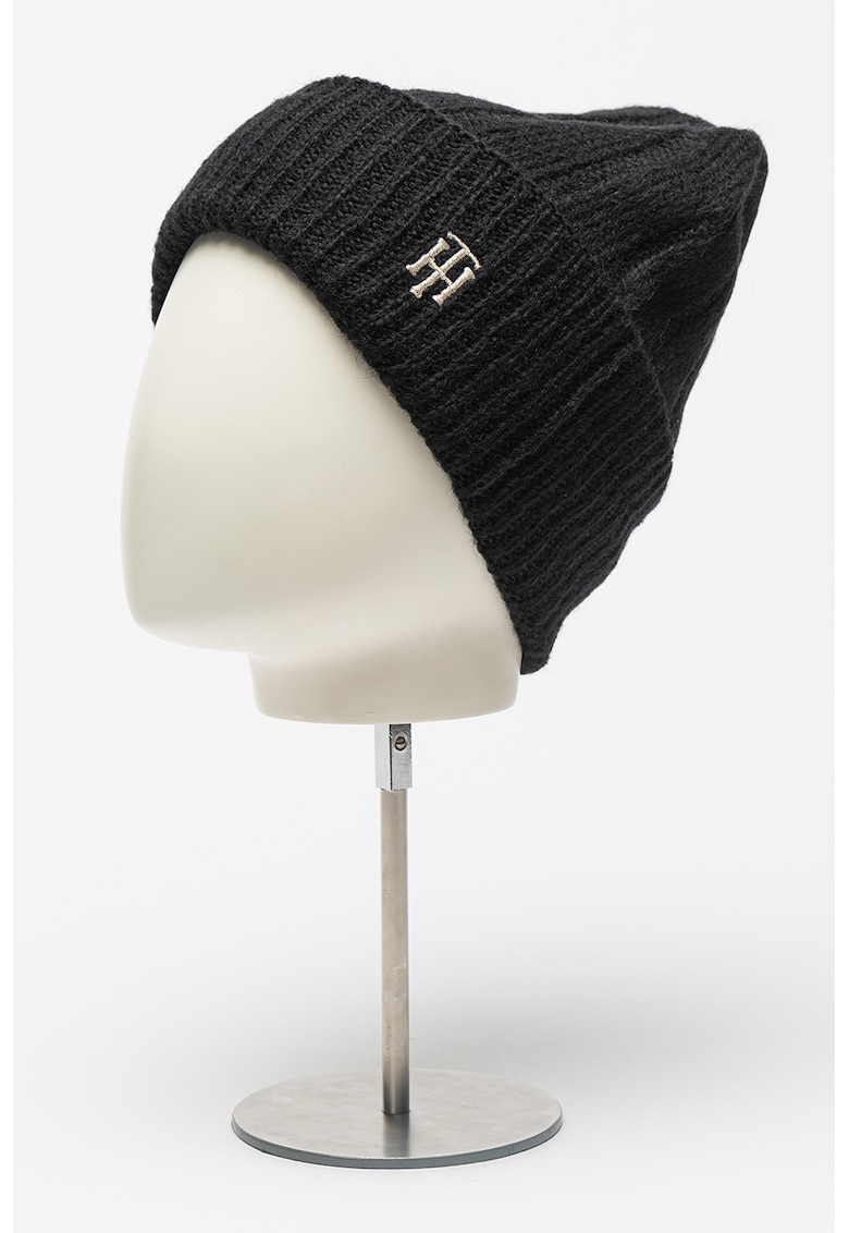 Tommy Hilfiger Caciula tricotata cu logo - Negru