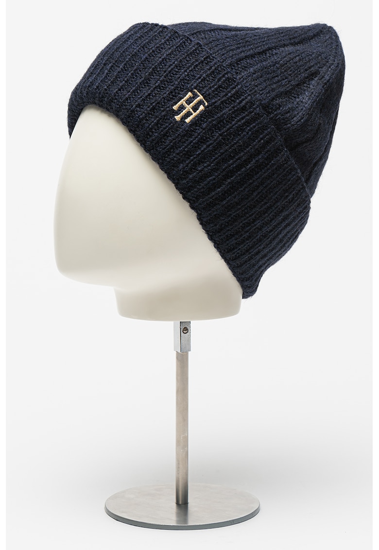 Tommy Hilfiger Caciula tricotata cu logo - Negru