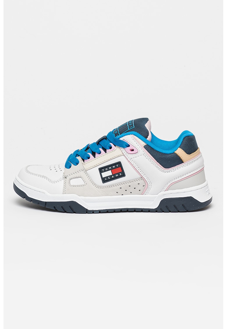 Pantofi sport din piele si piele intoarsa cu detalii contrastante Skate