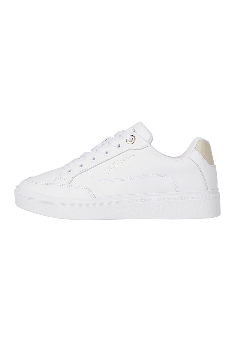 Pantofi sport low-top din piele cu detaliu cu logo discret