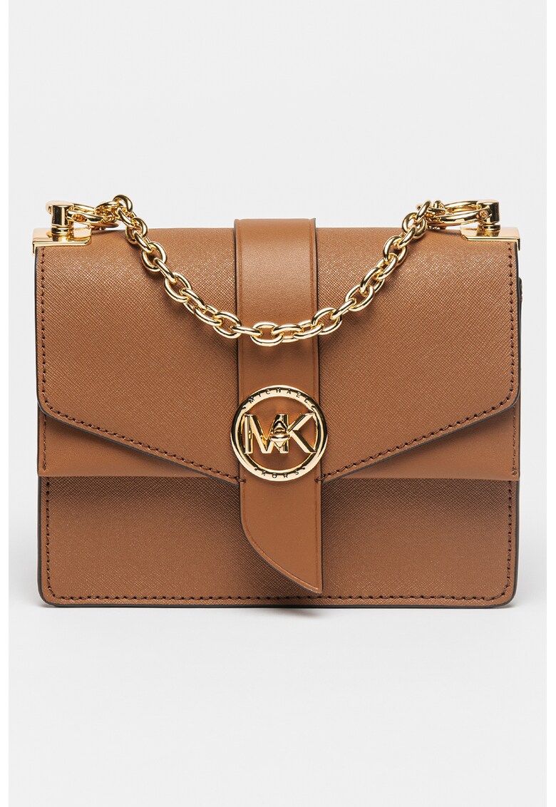 Geanta crossbody de piele saffiano cu clapa Greenwich