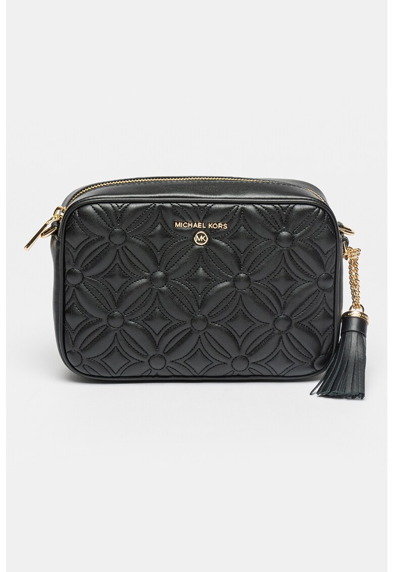 Geanta crossbody de piele ecologica cu model in relief Jet Set