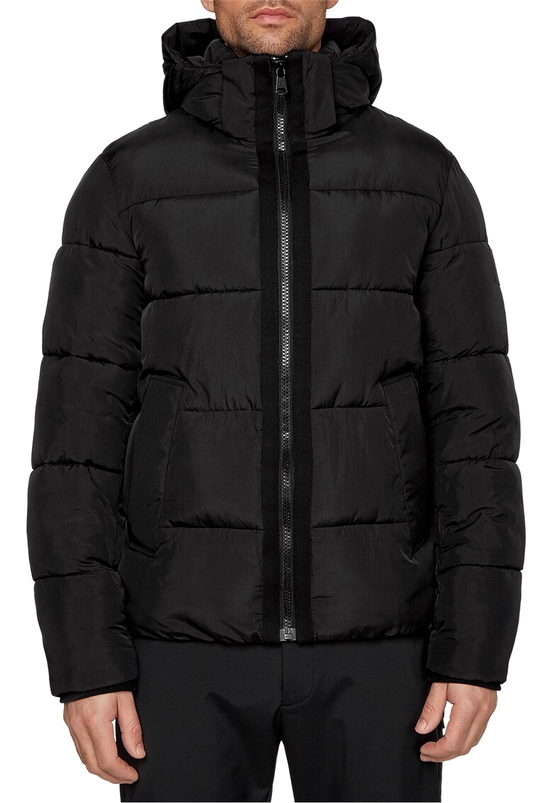 Geaca bufanta cu gluga - Negru