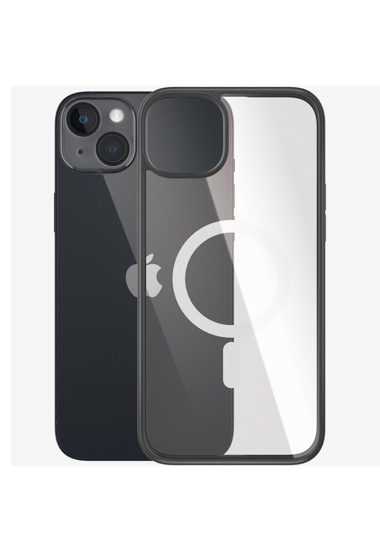 Husa de protectie MagSafe pentru Apple iPhone 14 Plus - Transparenta/rama Neagra