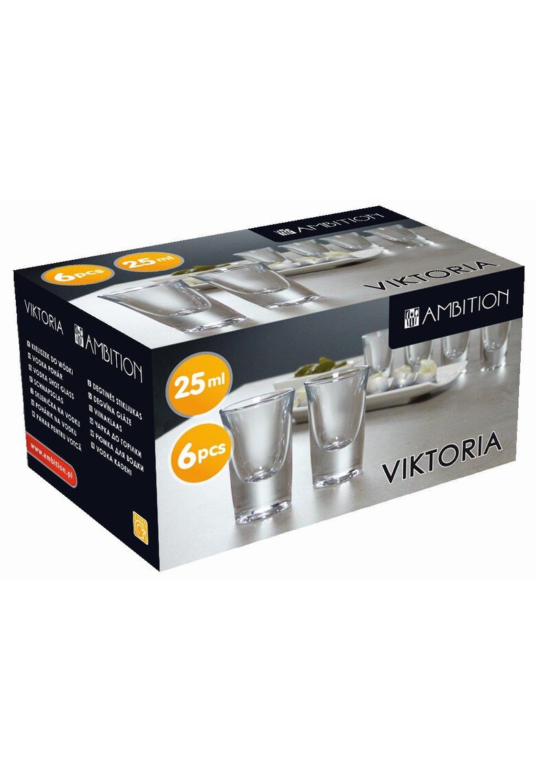 Set 6 pahare shot - Viktoria - 25ml