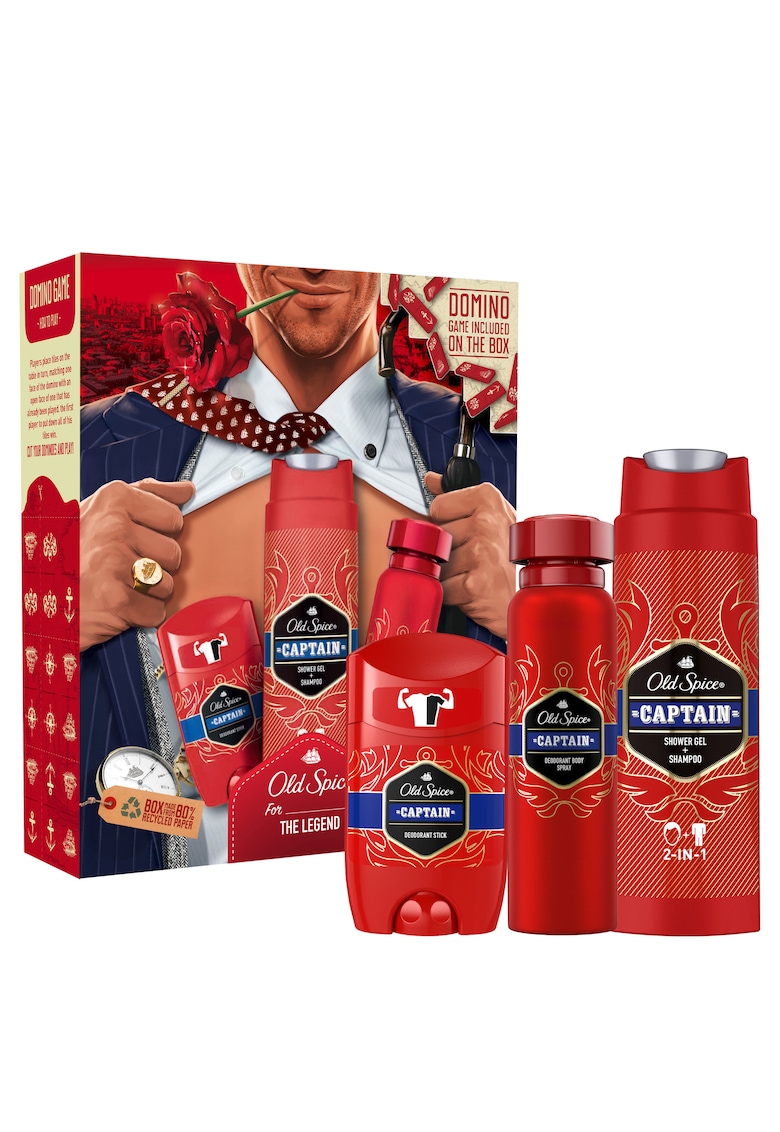 Set Cadou Gentleman Captain: Gel de dus - 250 ml + Deodorant stick - 50 ml + Deodorant spray - 150 ml