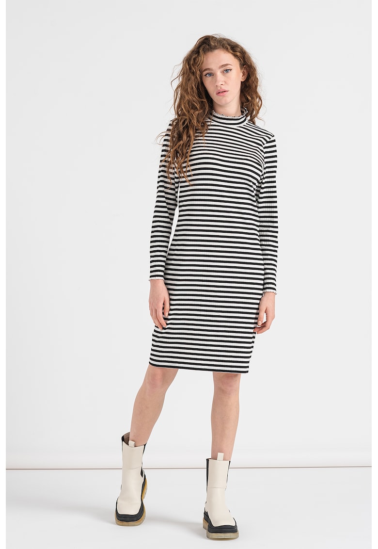 Rochie bodycon cambrata cu model in dungi Fransiska