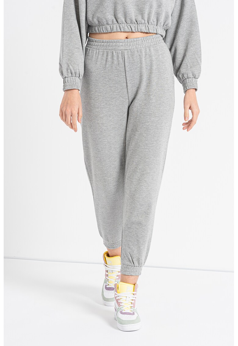 Pantaloni sport stralucitori cu talie elastica