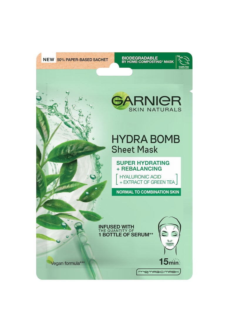 Masca Servetel Moisture + Freshness cu ceai verde pentru ten normal si mixt - 32 g