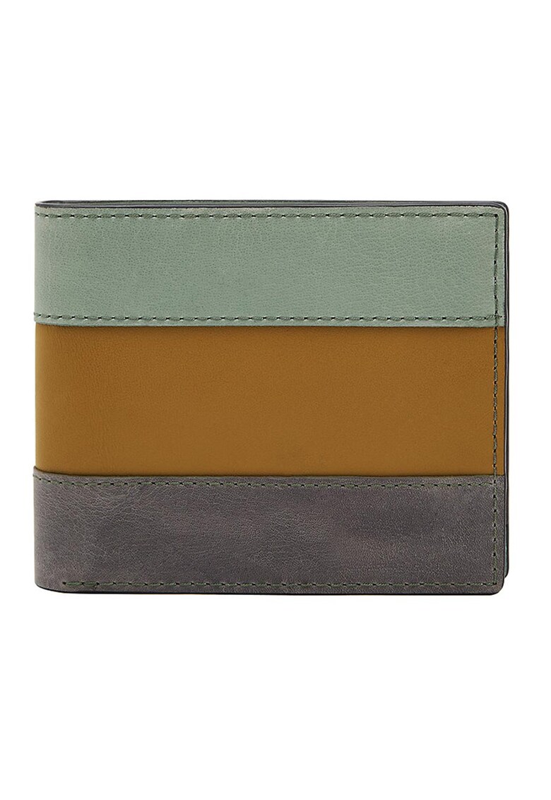 Portofel de piele cu design colorblock Everett