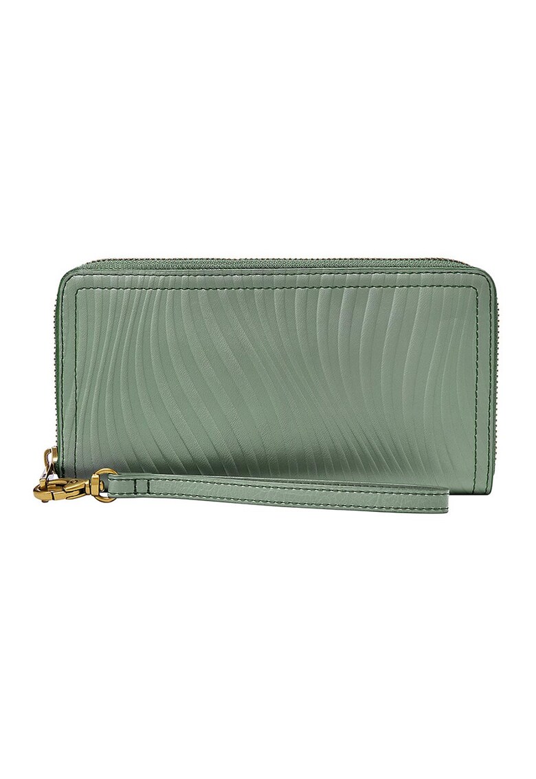 Portofel de piele cu model in relief Logan