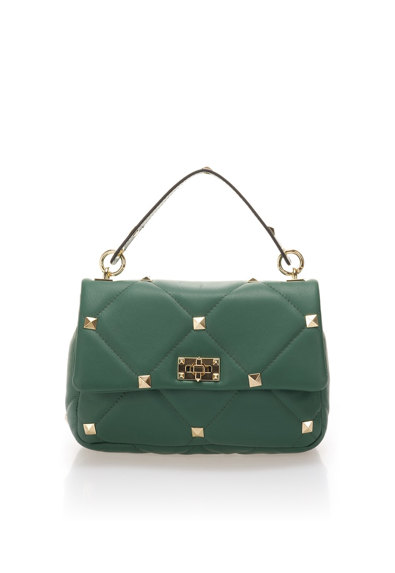 Geanta crossbody - de piele cu tinte