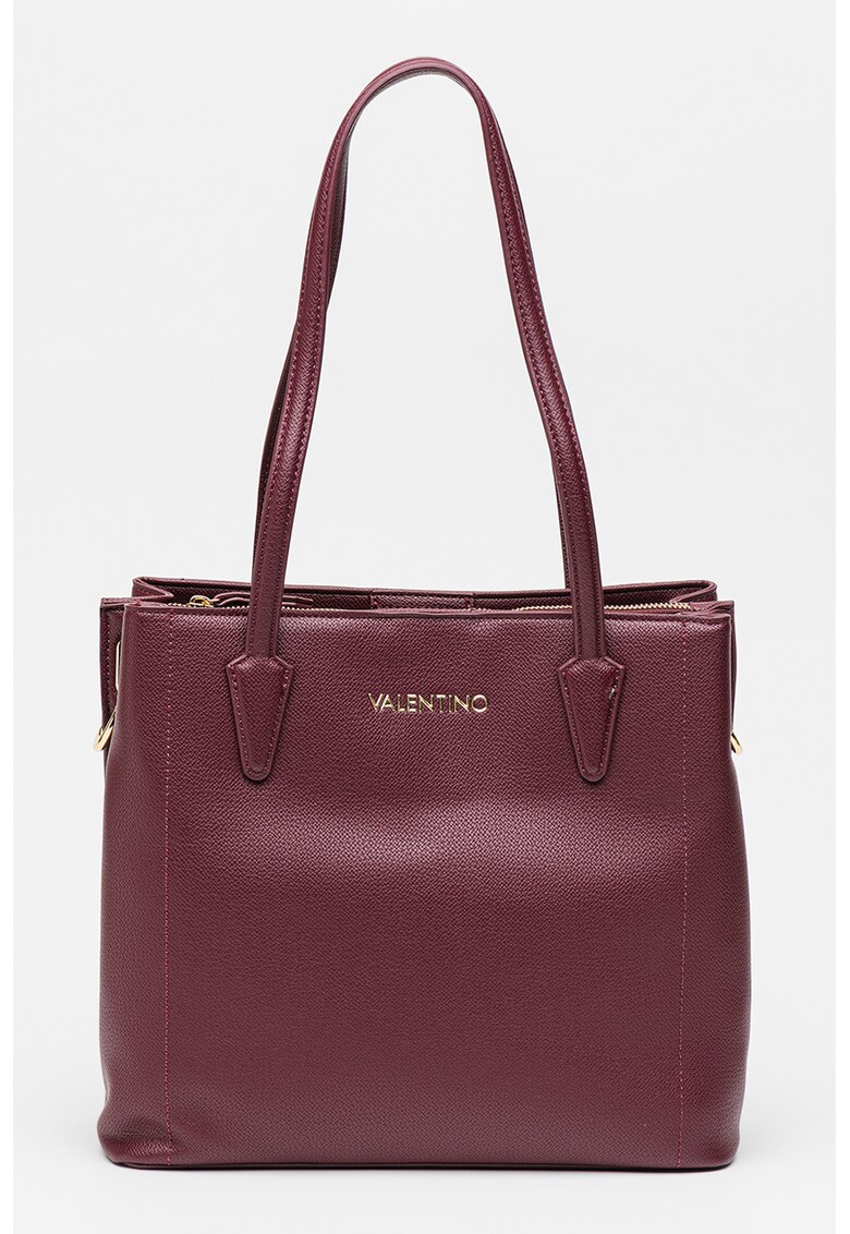 Geanta de piele ecologica cu bareta de umar si aspect texturat Tajine