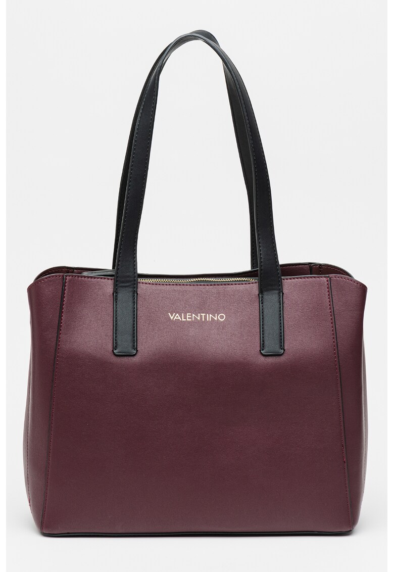 Geanta de piele ecologica cu bareta de umar si logo Cous