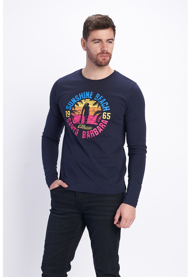 Bluza de bumbac cu imprimeu