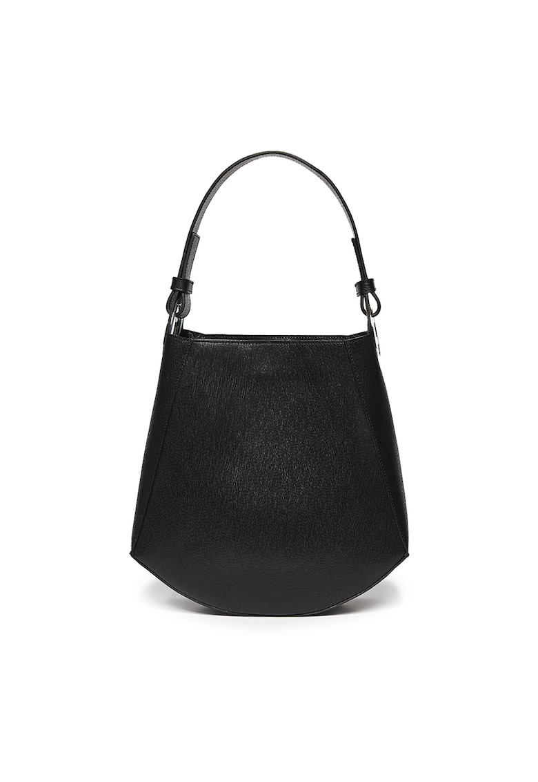 Geanta dama piele -  Sabina - negru - 32x12x32 cm