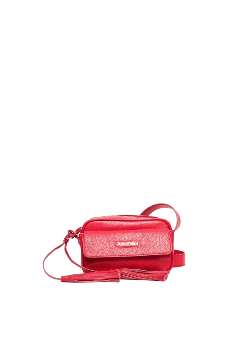 Geanta dama piele - Thea - fuxia - 30x9x13 cm