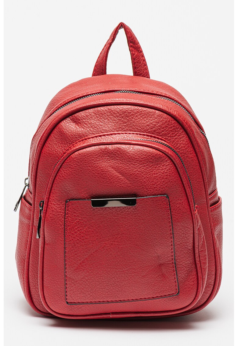 Rucsac de piele ecologica cu buzunare frontale