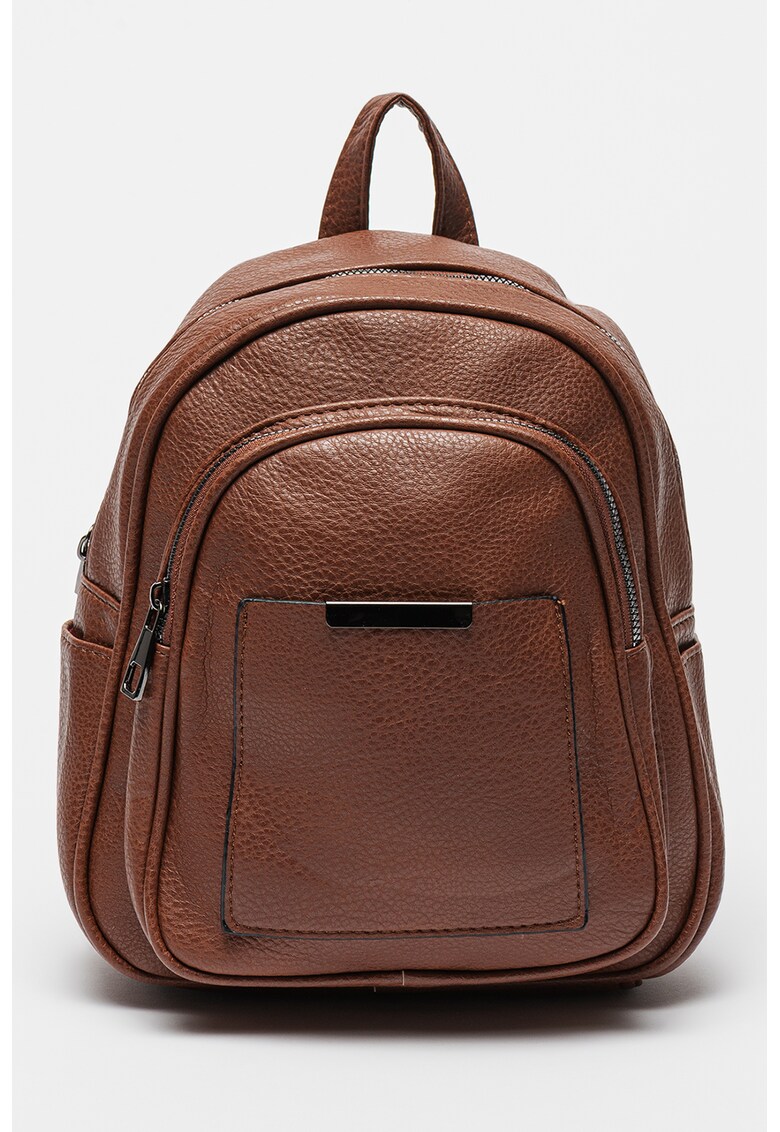 Rucsac de piele ecologica cu buzunare frontale