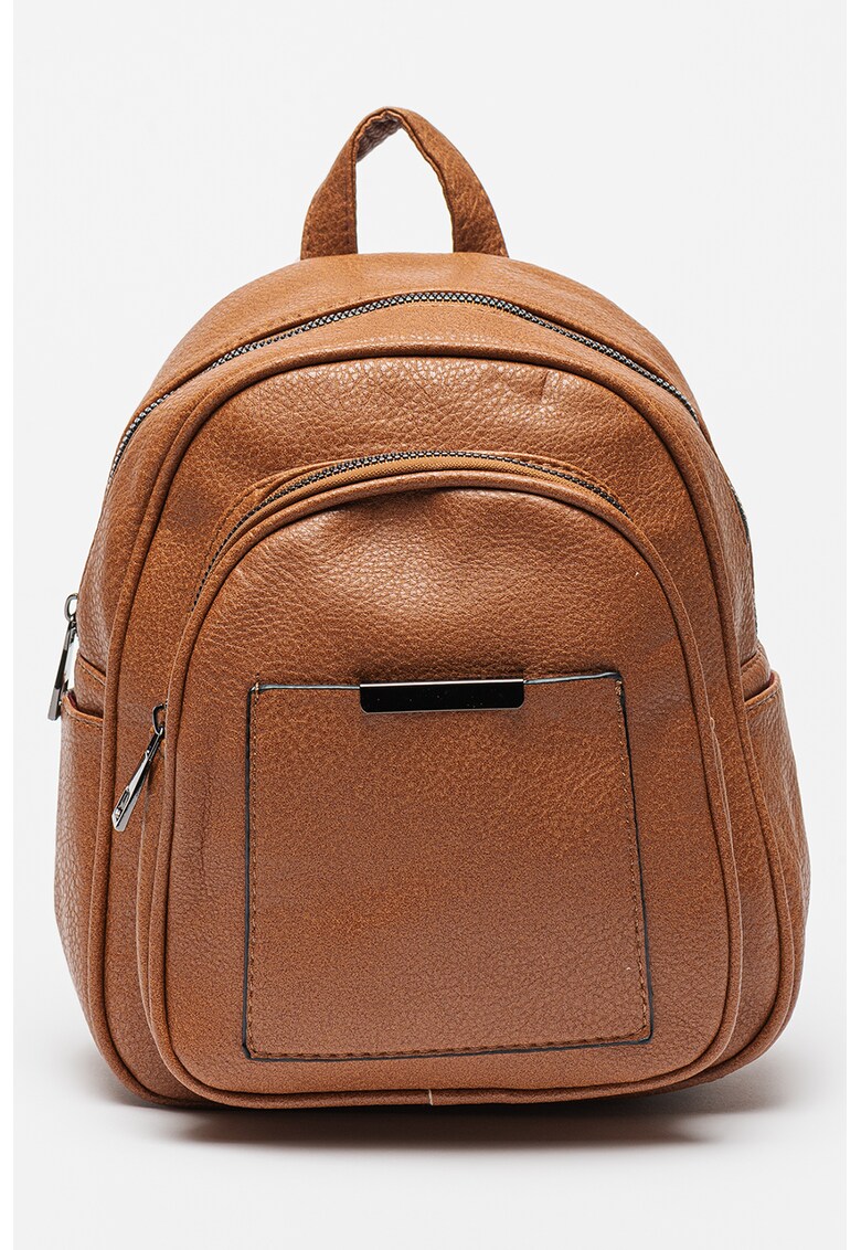 Rucsac de piele ecologica cu buzunare frontale