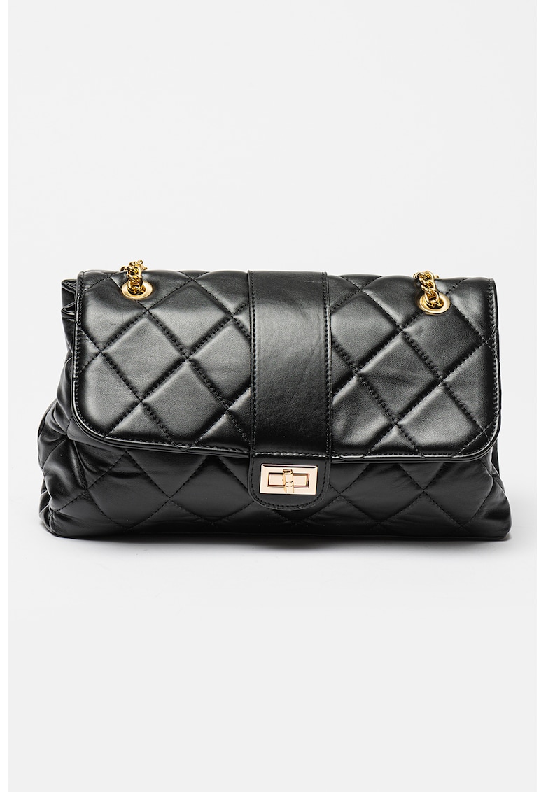 Geanta crossbody de piele ecologica cu aspect matlasat