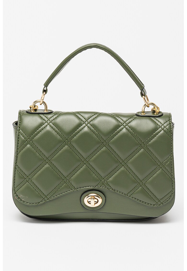 Geanta crossbody de piele ecologica cu bareta din lant