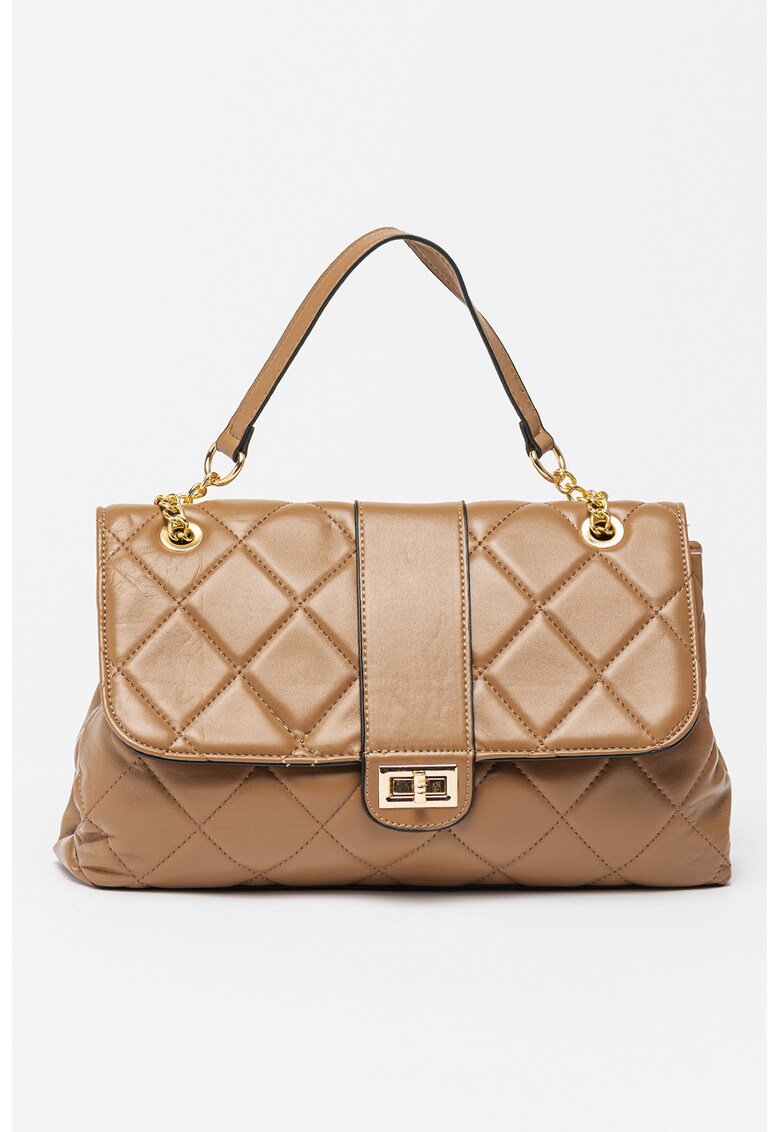 Geanta crossbody de piele ecologica cu aspect matlasat