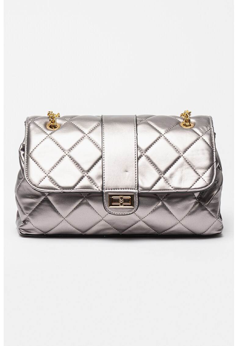 Geanta crossbody de piele ecologica cu aspect matlasat