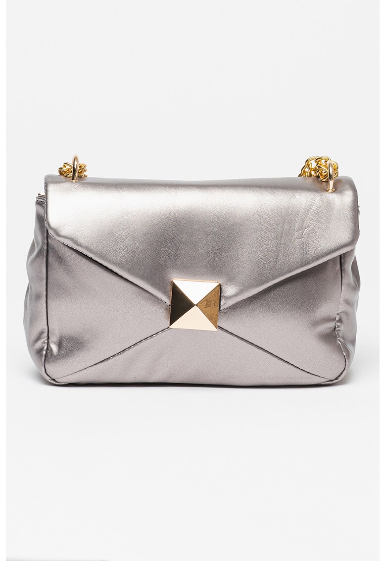 Geanta crossbody de piele ecologica cu bareta din lant