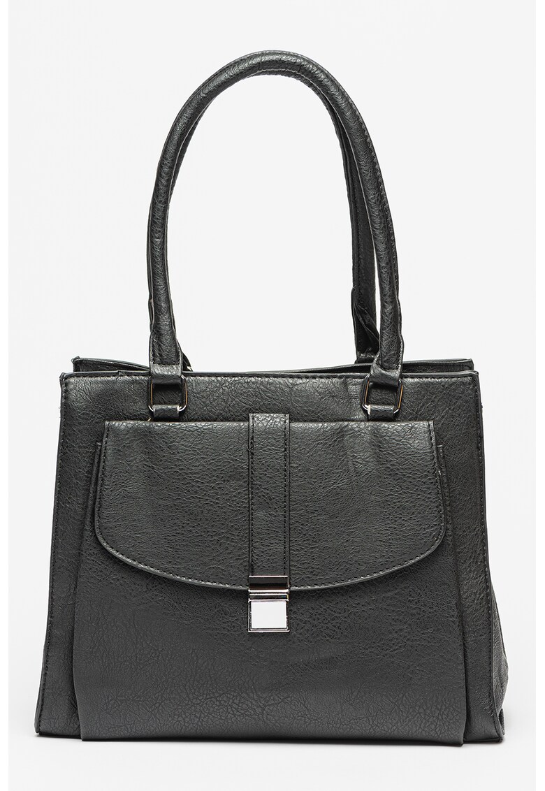 Geanta de piele ecologica cu bareta de umar si buzunare mutiple