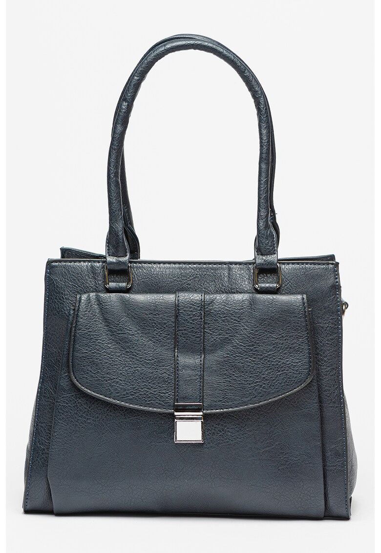 Geanta de piele ecologica cu bareta de umar si buzunare mutiple