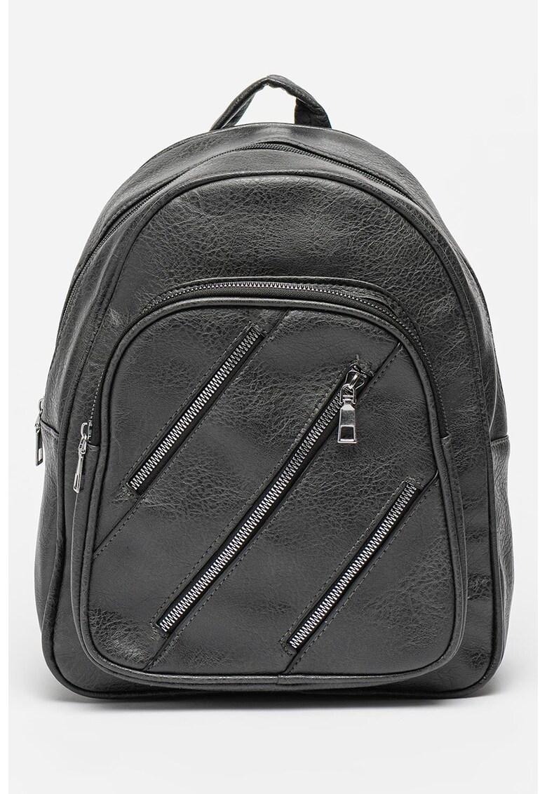 Rucsac de piele ecologica cu fermoar decorative