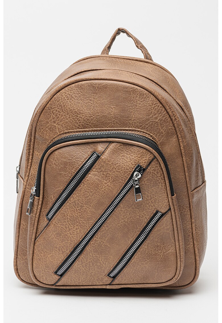 Rucsac de piele ecologica cu fermoar decorative