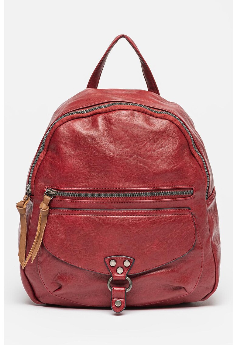 Rucsac de piele ecologica cu buzunare exterioare