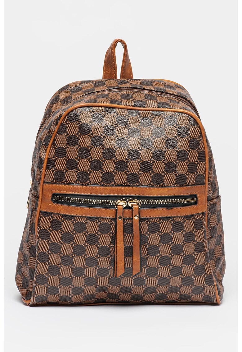 Rucsac de piele ecologica cu buzunare exterioare