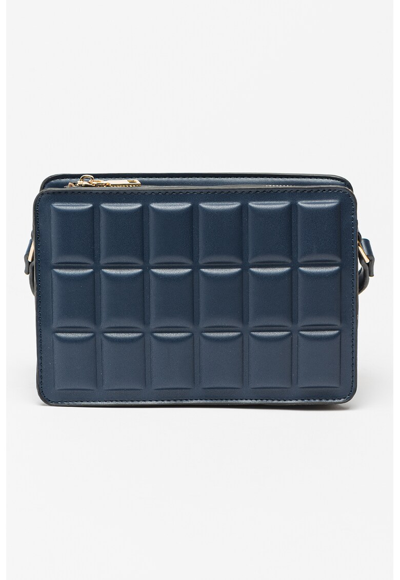 Geanta crossbody de piele ecologica cu detalii in relief