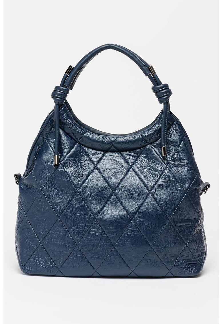 Geanta hobo de piele ecologica cu aspect matlasat