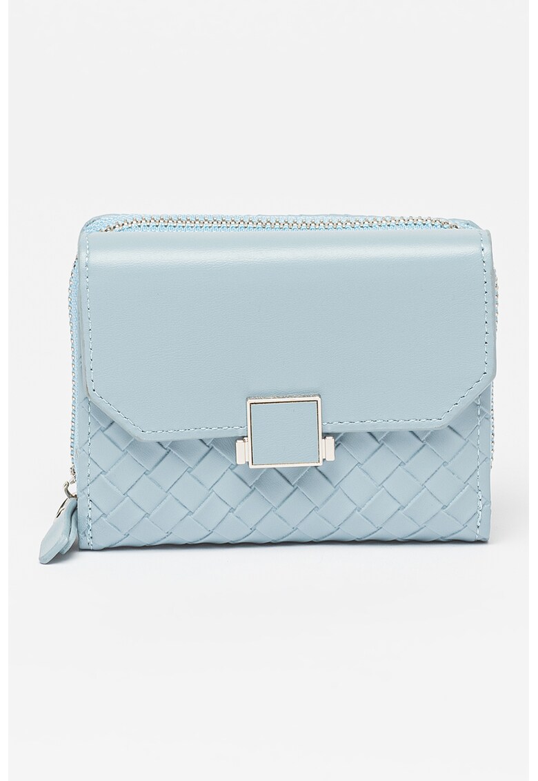 Portofel de piele ecologica cu aspect tesut