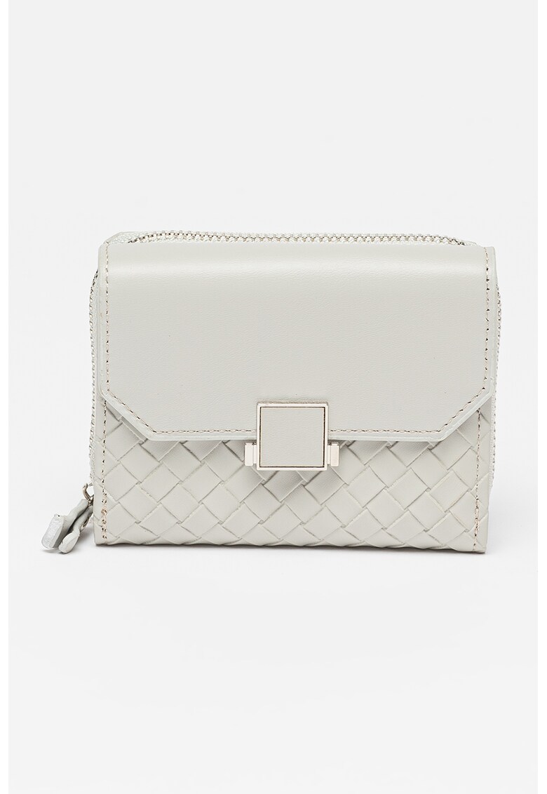 Portofel de piele ecologica cu aspect tesut