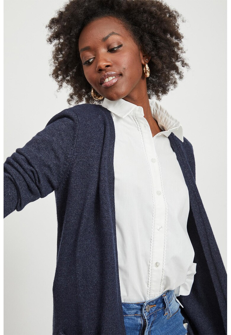 Cardigan tricotat fin fara inchidere