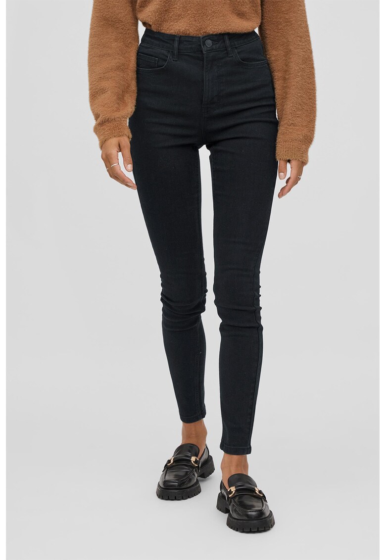 Blugi skinny cu talie inalta